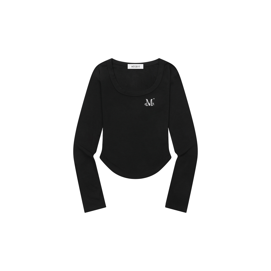 P0000BIE MUCENT Mariel Square Neck Crop T (6Color) Black