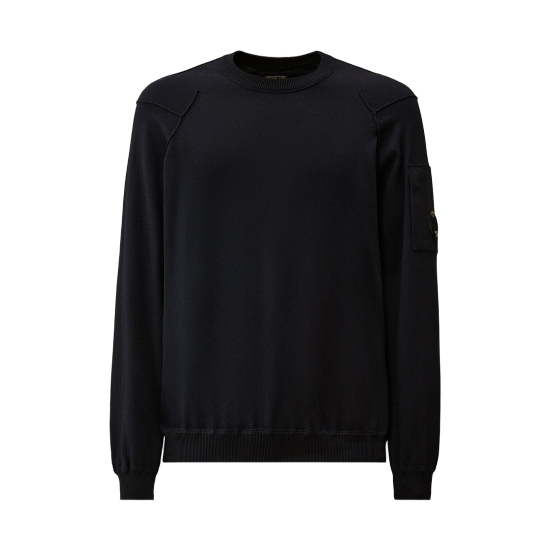 20CMKN183A110560A888 C.P. Company Cotton Sea Island Crewneck Lens Knit Total Eclipse Blue - 26SS