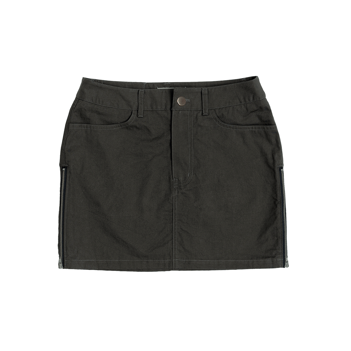 파버 사이드 지퍼 스커트 카키(FABEUR Side Zip Skirt Khaki) - 1