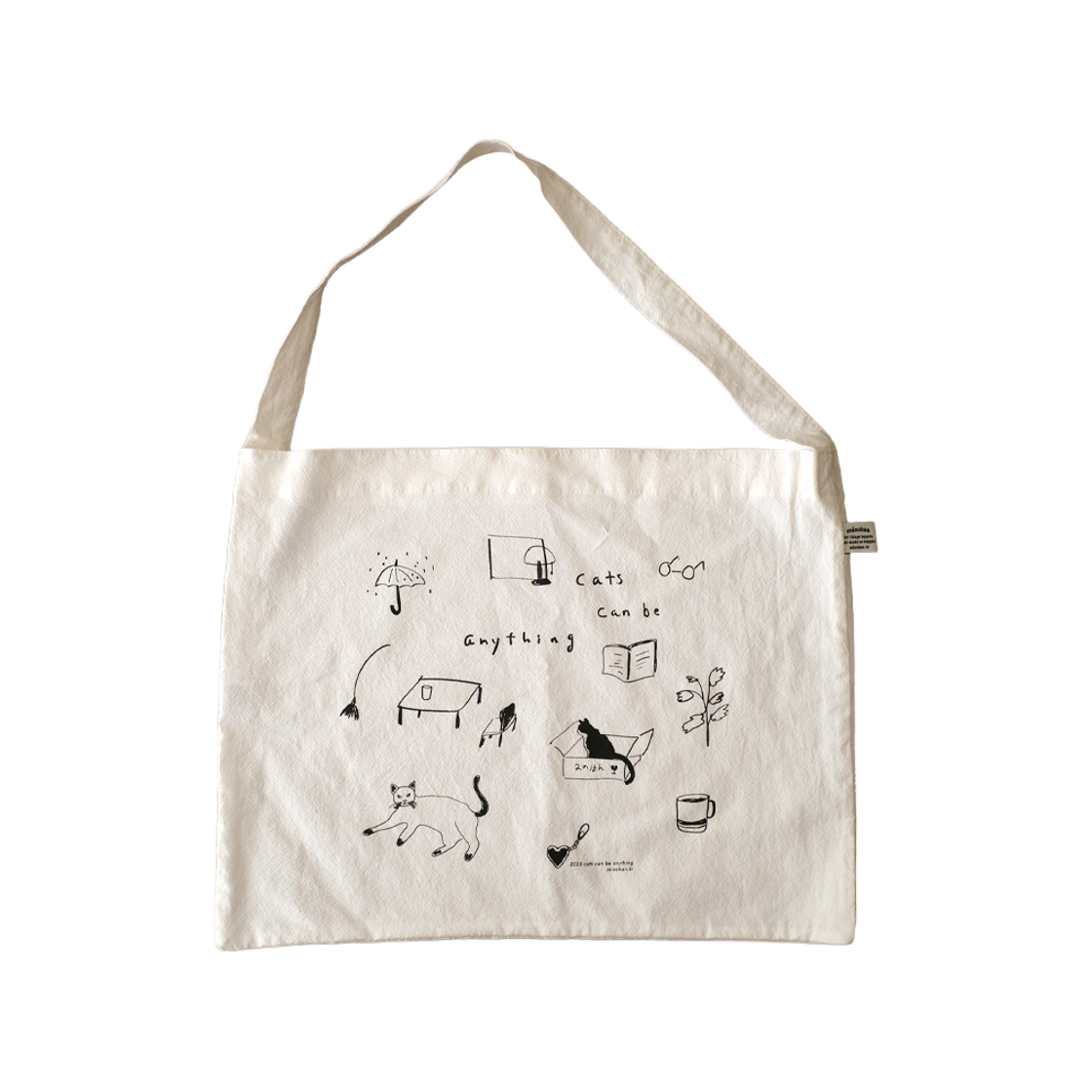 MI-CC-WH-BG00-00 [3% 적립] MINOHAN KOREA CATS CAN BE ANYTHING WHITE BAG