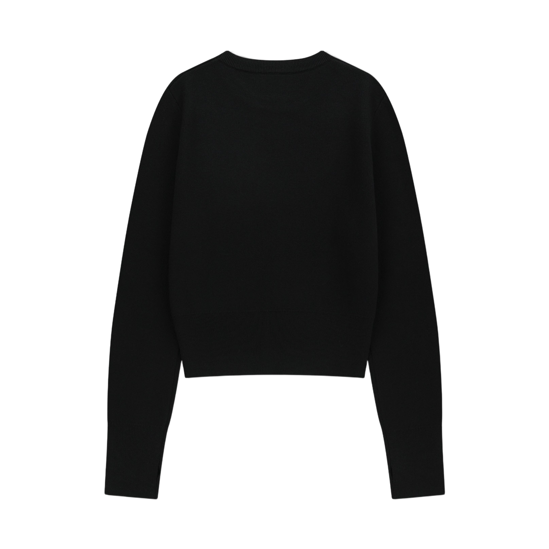 (W) 마리떼 프랑소와 저버 클래식 로고 크롭 니트 블랙((W) Marithe Francois Girbaud Classic Logo Crop Knit Black) - 2