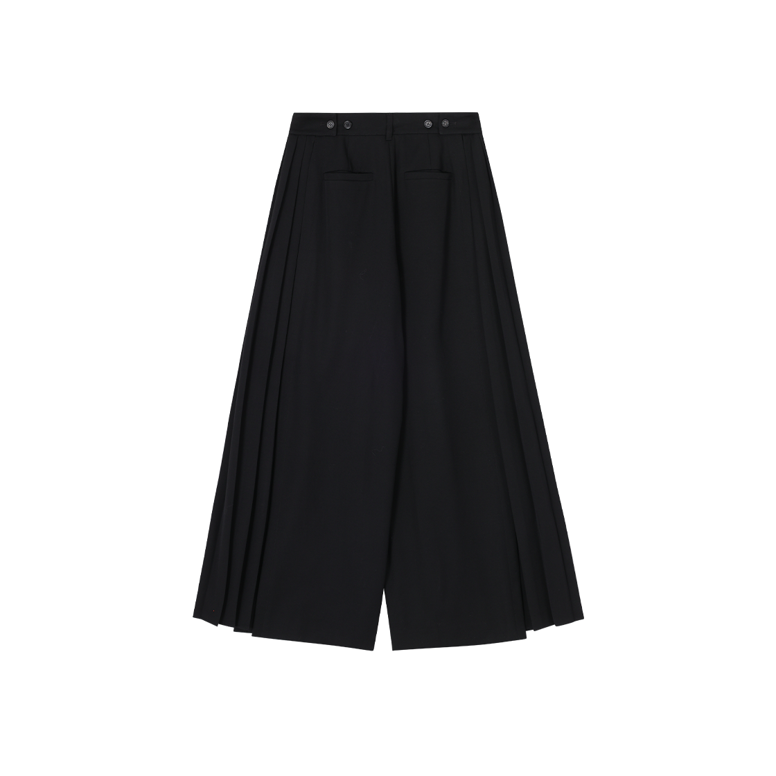 (W) 송지오 사이드 플리츠 와이드 팬츠 블랙((W) SONGZIO Wide Pleats Wide Pants Black) - 2