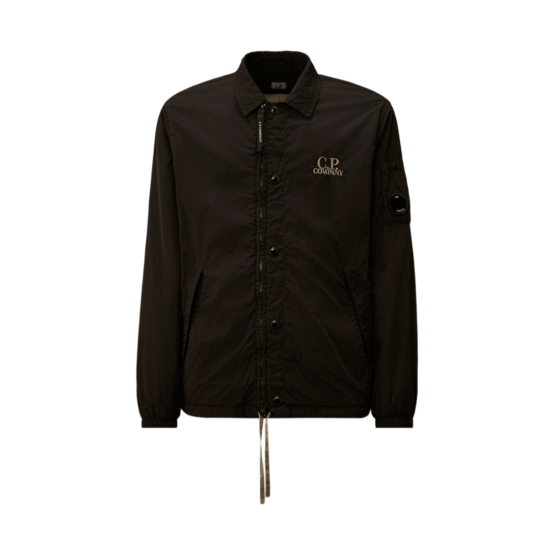 C.P. 컴퍼니 크롬-R 지퍼 렌즈 오버셔츠 블랙 - 26SS(C.P. Company Chrome-R Zipped Lens Overshirt Black - 26SS) - 1