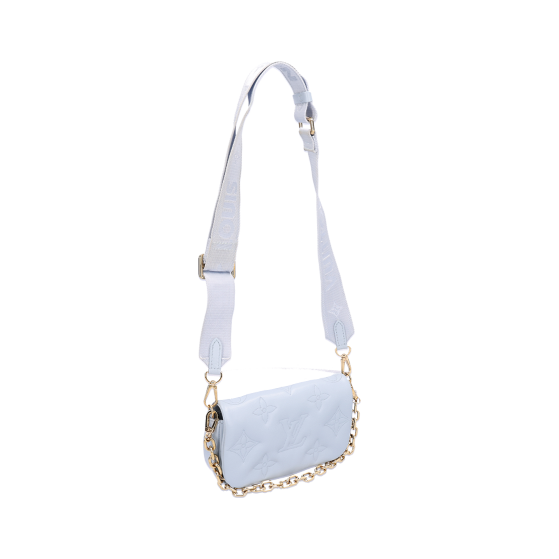 루이비통 M81399 버블그램 모노그램 월릿 온 스트랩 체인 크로스백 블루(Louis Vuitton Bubblegram Monogram Wallet on Strap Chain Crossbody Bag - Blue) - 1