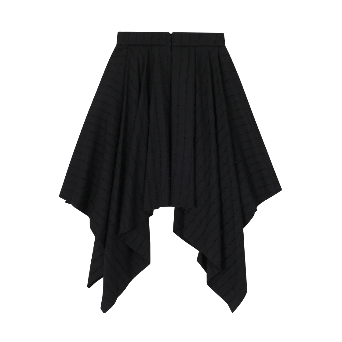 (W) 송지오 어시메트릭 폴드 스커트 블랙((W) SONGZIO Asymmetric Fold Skirt Black) - 2