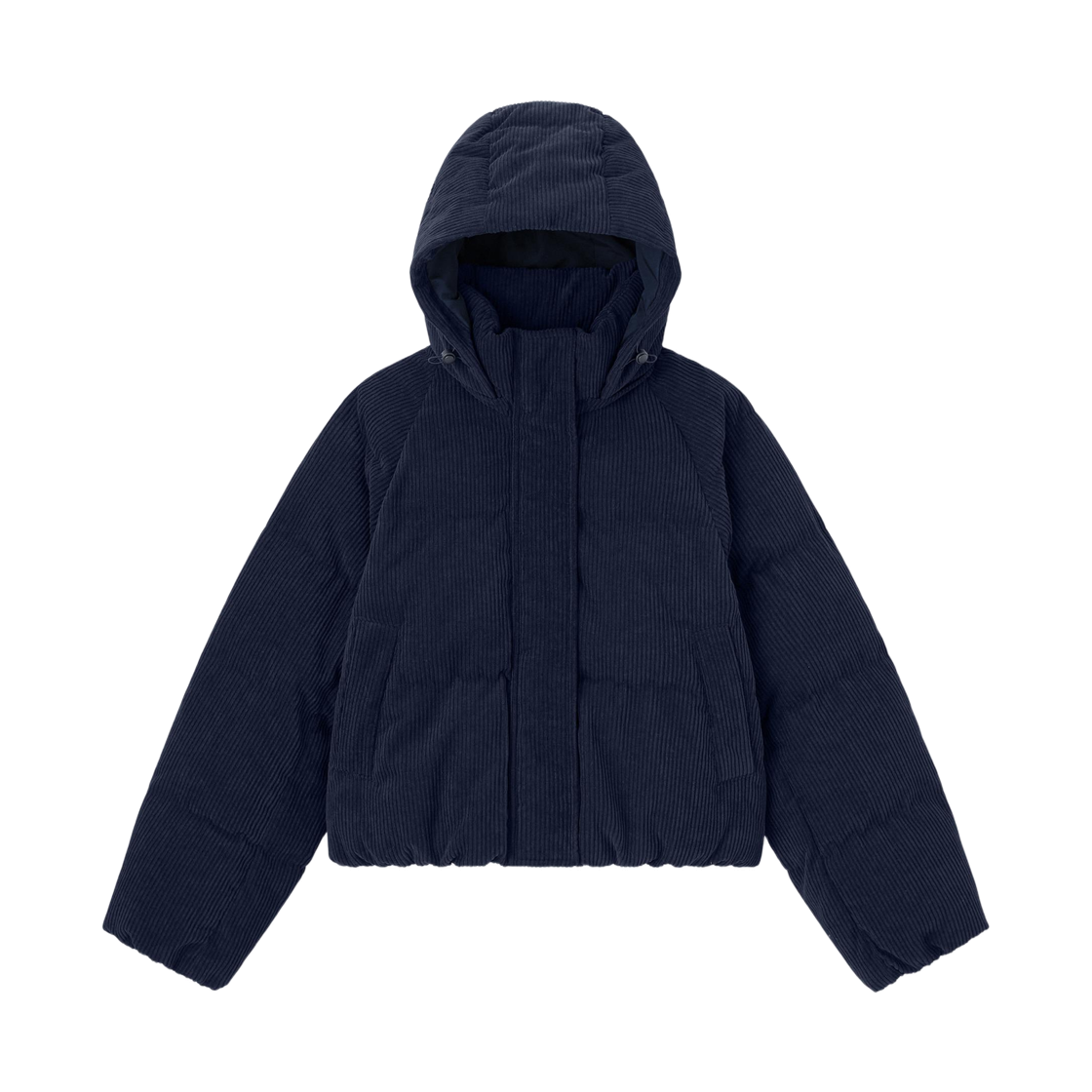 357671-69 (W) GU Warm Padded Corduroy Jacket Navy