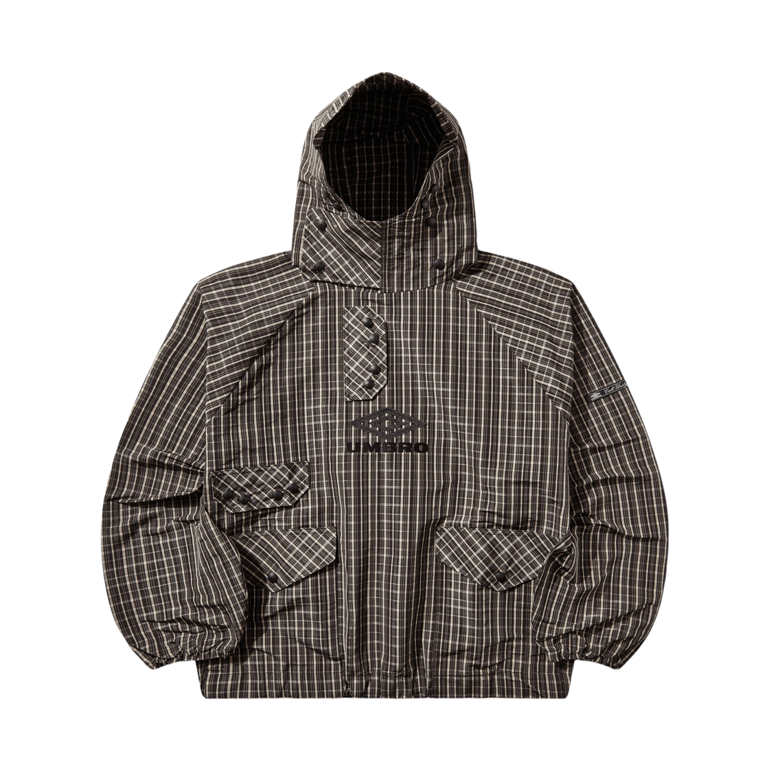 엄브로 x 슬램잼 체크 스모크 아노락 베이지 다크 브라운(Umbro x Slam Jam Check Smock Anorak Beige Dark Brown)