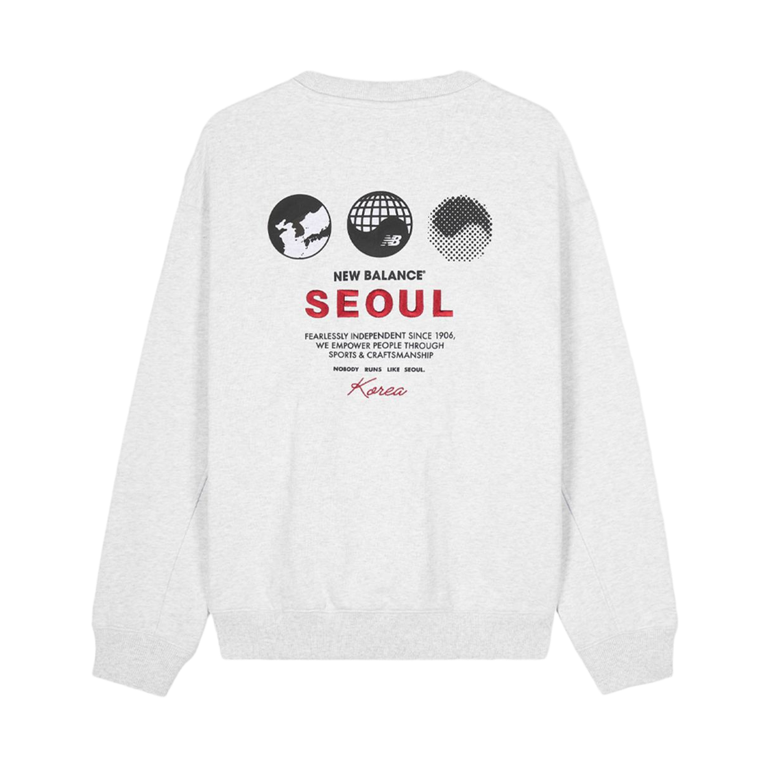 NBNCG2A013-16 New Balance Seoul Global Exclusive Sweatshirt Light Grey