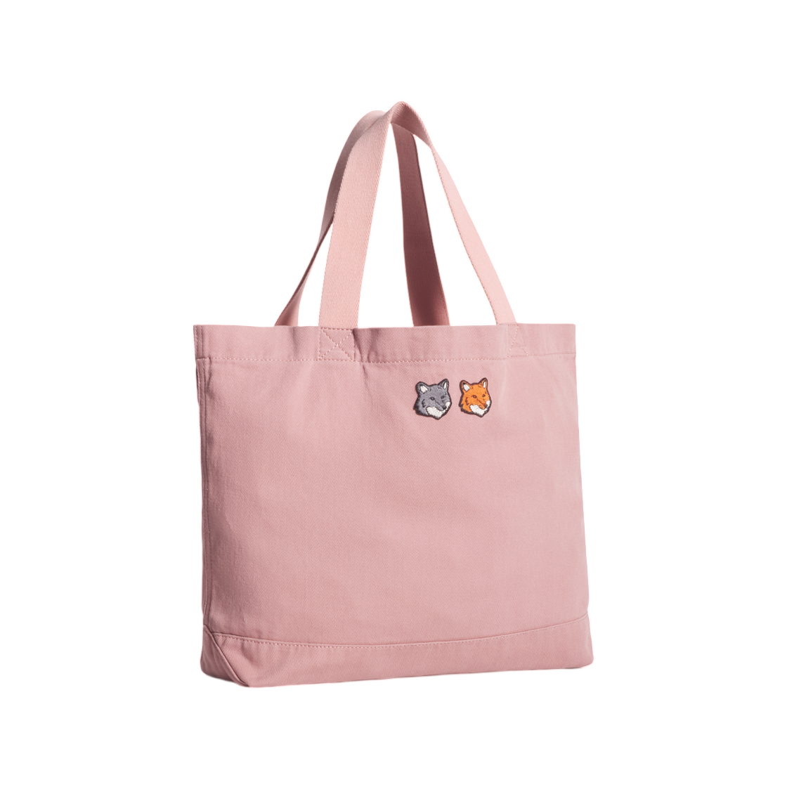 메종 키츠네 더블 폭스 헤드 페이디드 토트 페이디드 핑크 클레이(Maison Kitsune Double Fox Head Faded Tote Faded Pink Clay) - 2
