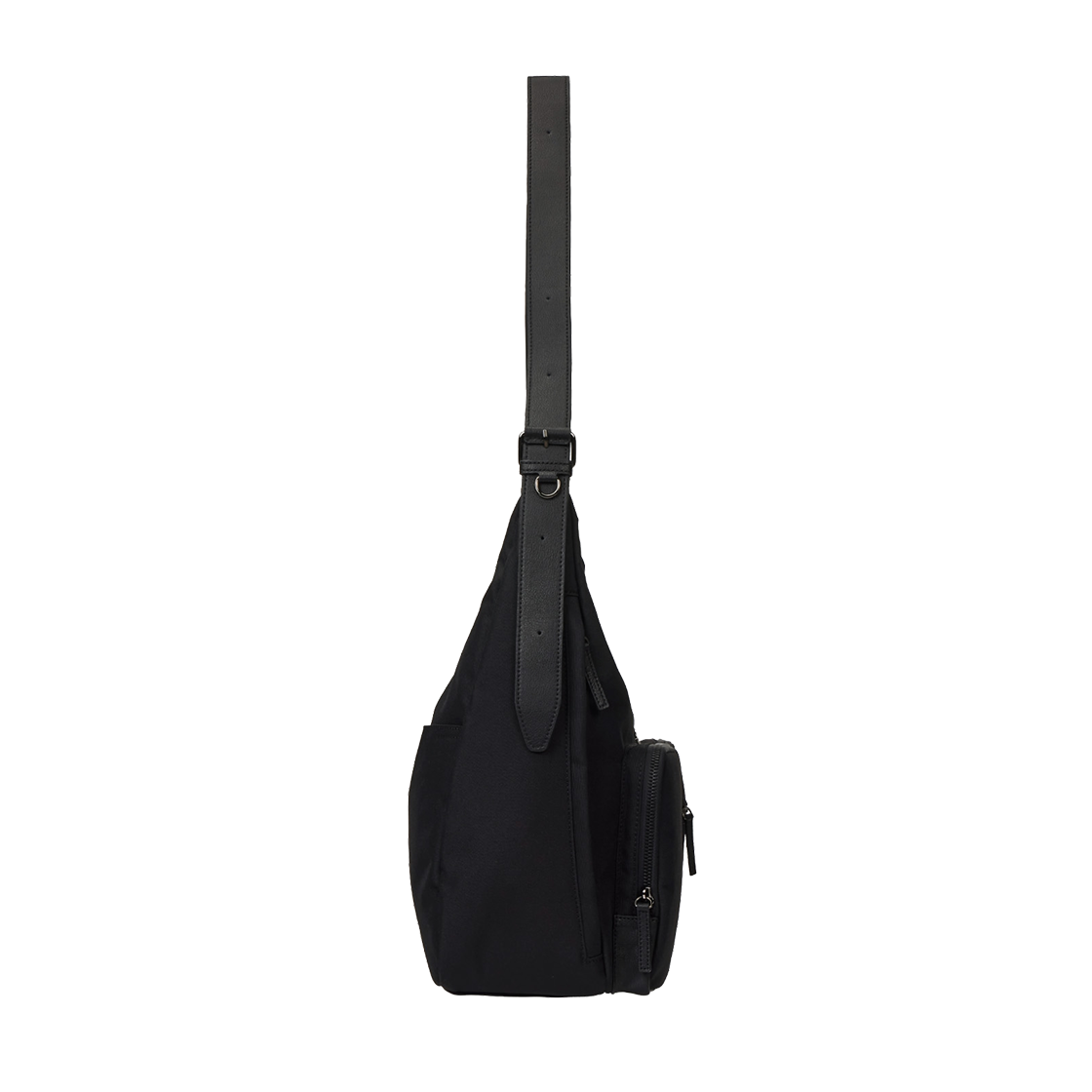 분크 헤이 더블 포켓 코듀라 호보 미듐 블랙(vunque Hey Double Pocket Cordura Hobo M Black) - 4