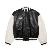 (W) Balenciaga x NBA Collaboration Varsity Jacket Black White