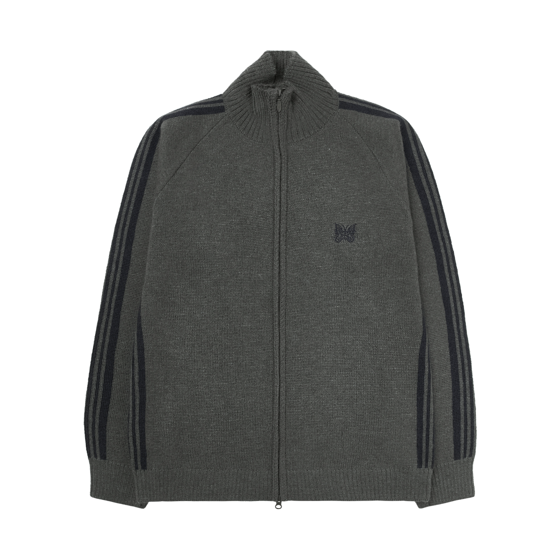 - Needles x Beams Mohair Track Jacket Grey Navy