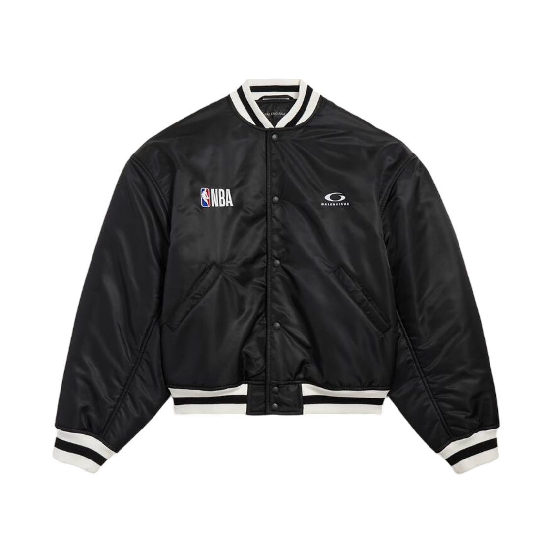 864834TMO131000 Balenciaga x NBA Collaboration Coach Jacket Black