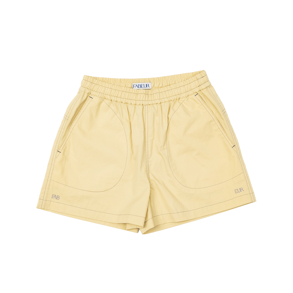 fab-24cswtr01 FABEUR Cotton Shorts Dusty Yellow