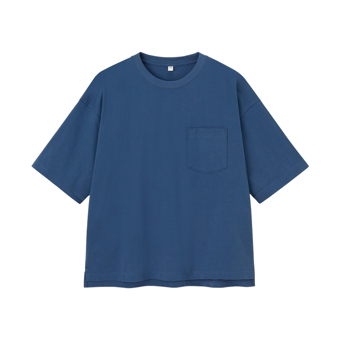 GU 5부 오버사이즈 박시 티셔츠 블루