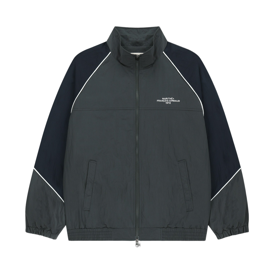 - Marithe Francois Girbaud Color-Block Highneck Windbreaker Charcoal