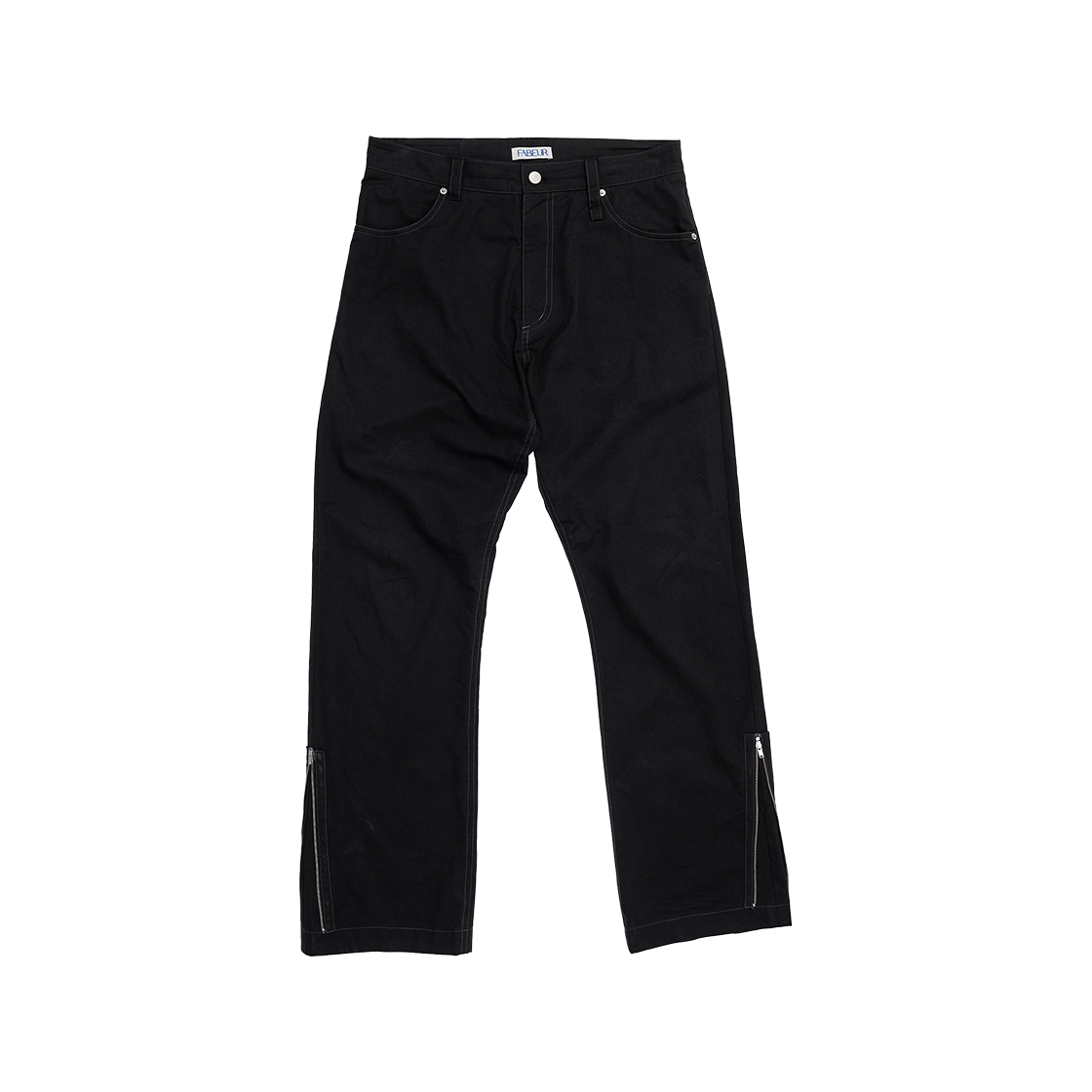 fab-24csmr03 FABEUR Side Zip Pants Black