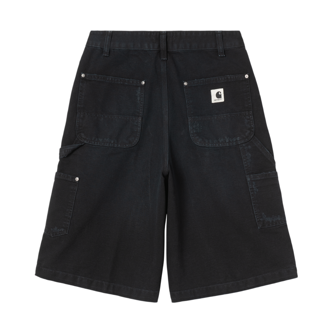 (W) 칼하트 WIP 닉슨 더블 니 쇼츠 블랙 그라인드 워시드((W) Carhartt WIP Nixon Double Knee Short Black Grind Washed)