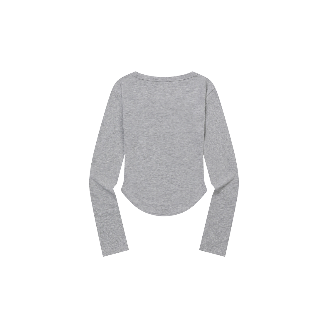 무센트 마리엘 스퀘어넥 굴림 크롭 긴팔 티 (6컬러) 그레이(MUCENT Mariel Square Neck Crop T (6Color) Gray) - 2