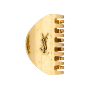 Saint Laurent Cassandre Claw Clip in Hammered Metal Brass Gold