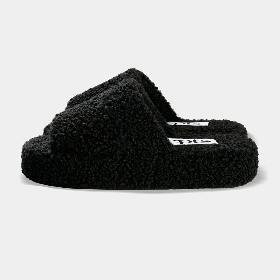 [3% 적립] 씨피티에스 부클 울 슬라이드 블랙([3% 적립] CPTS BOUCLE WOOL SLIDES BLACK) - 2