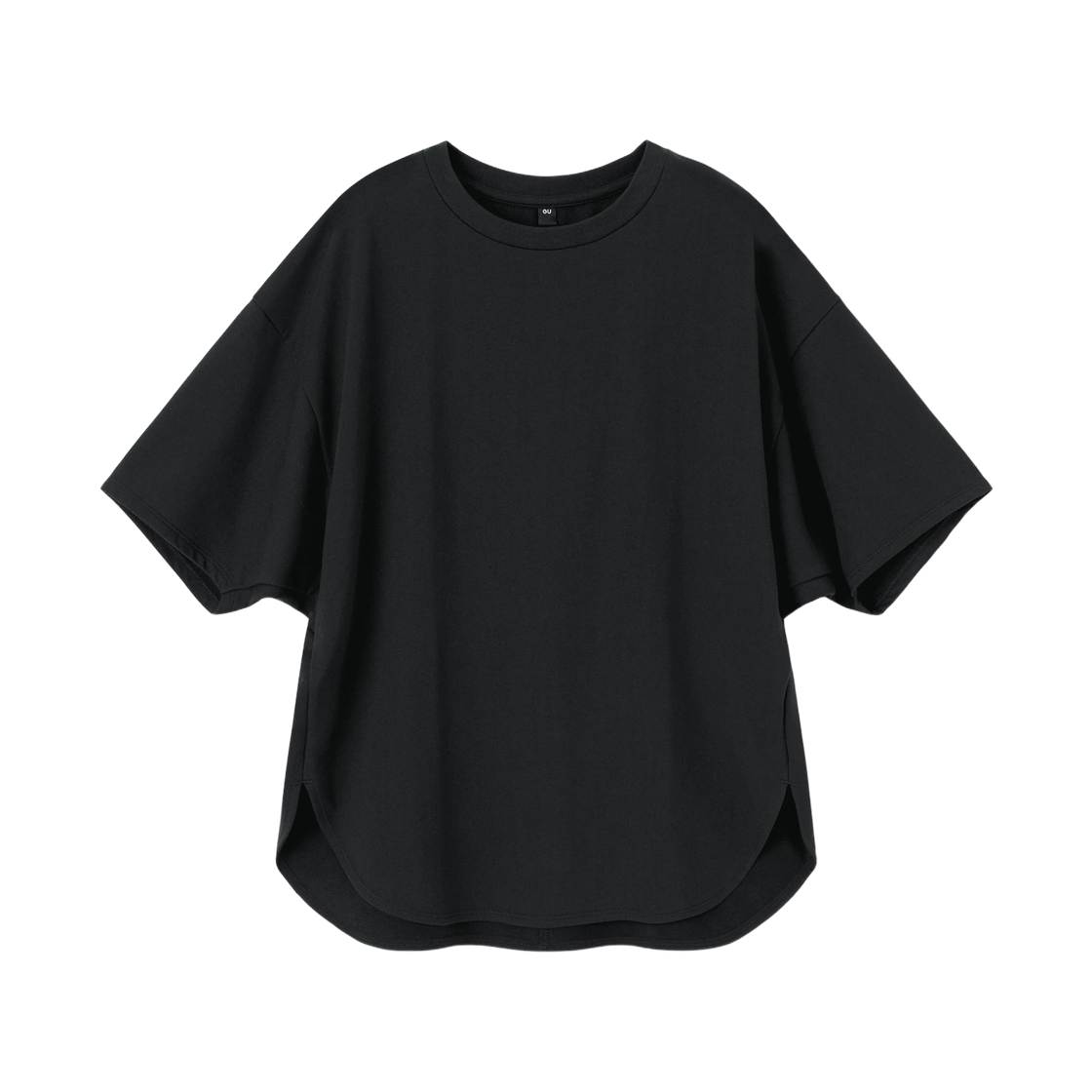 359042-09 (W) GU Slouchy Fitted T-Shirt NTQ+X Black