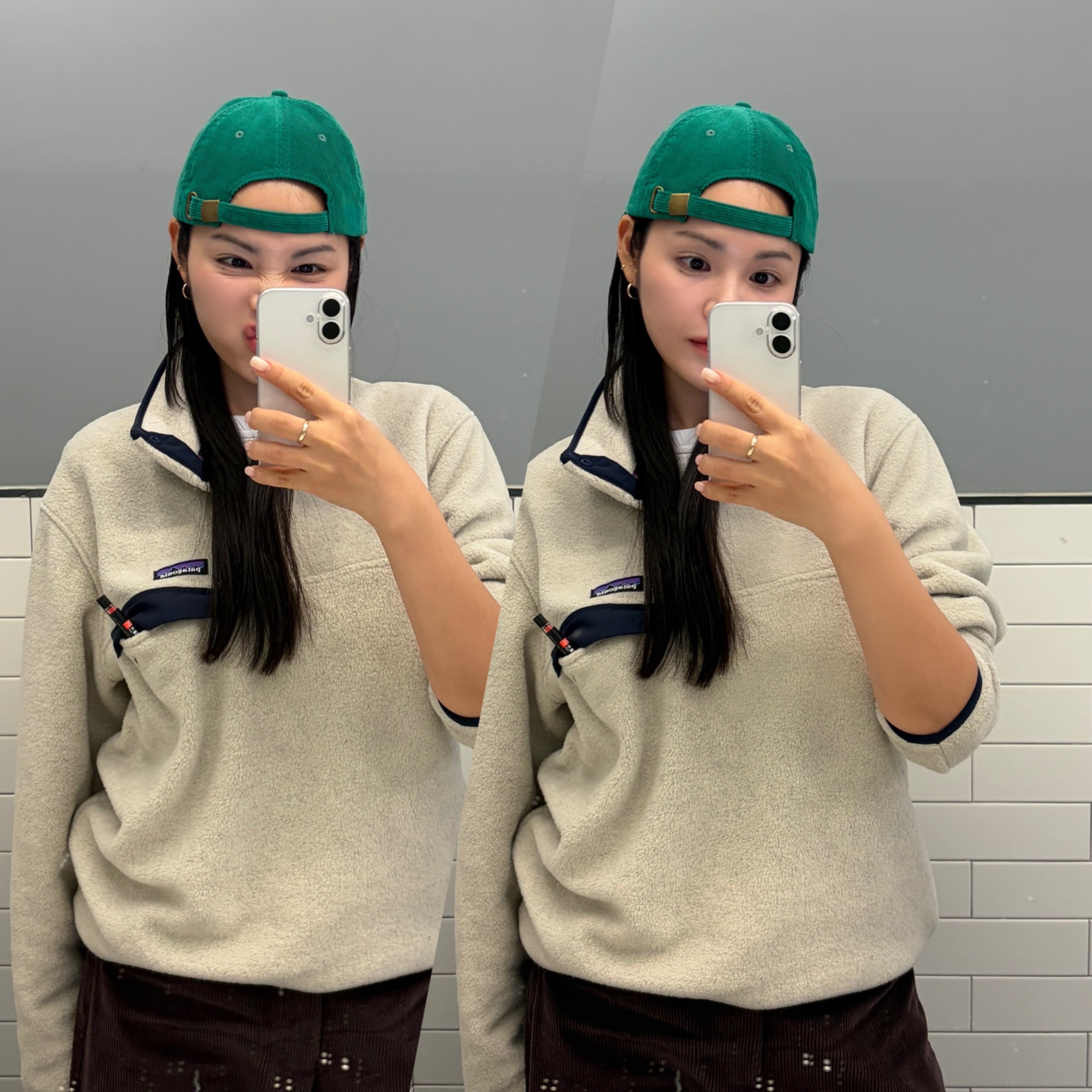 Patagonia Lightweight Synchilla Snap-T Fleece Pullover Oatmeal Heather/Smolder Blue/New Navy, Lemaire Medium Croissant Bag Soft Grained Leather Dark Chocolate 착용 스타일 - 1