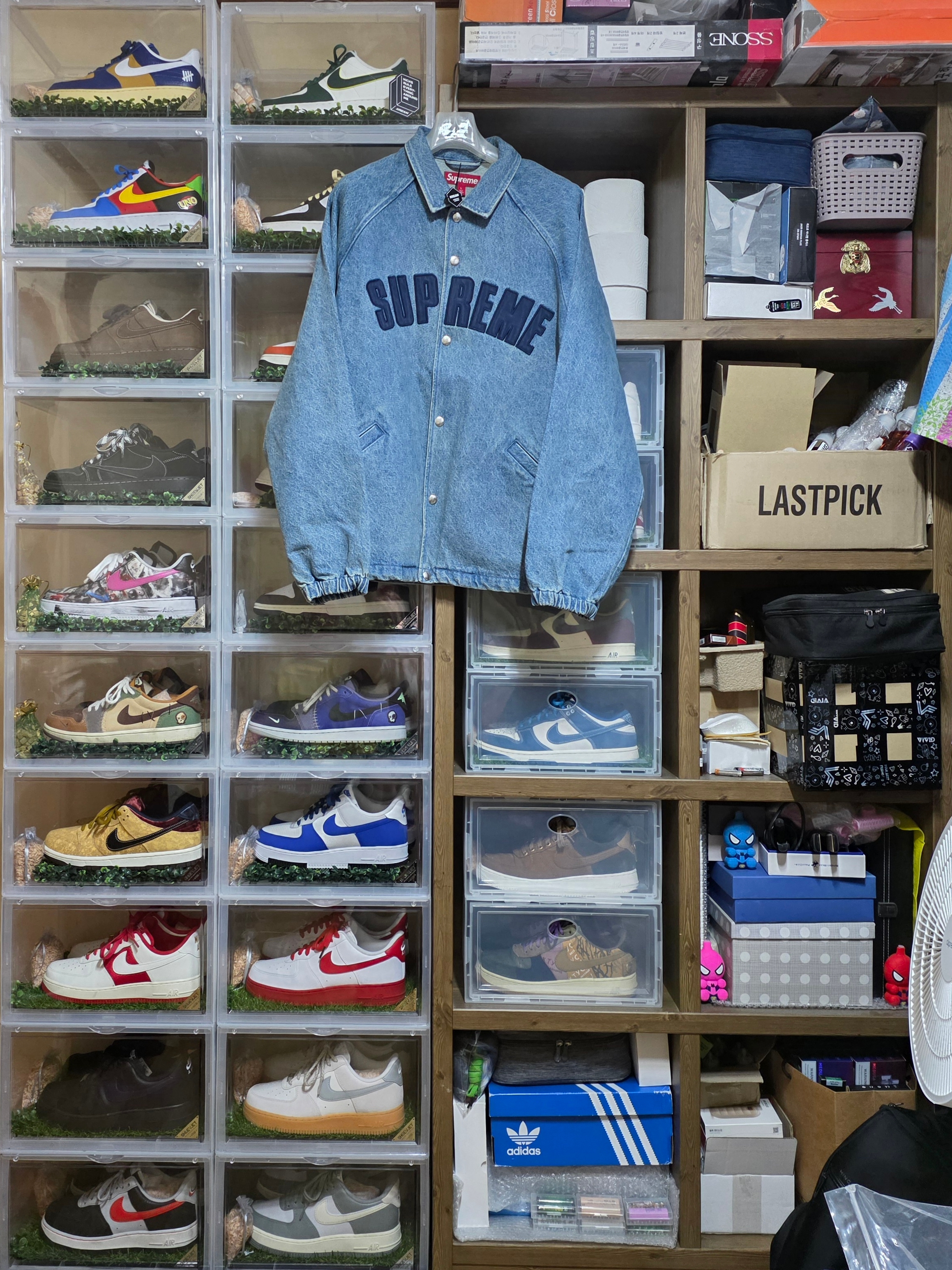 Supreme Arc Denim Coaches Jacket Washed Indigo - 25SS 착용 스타일