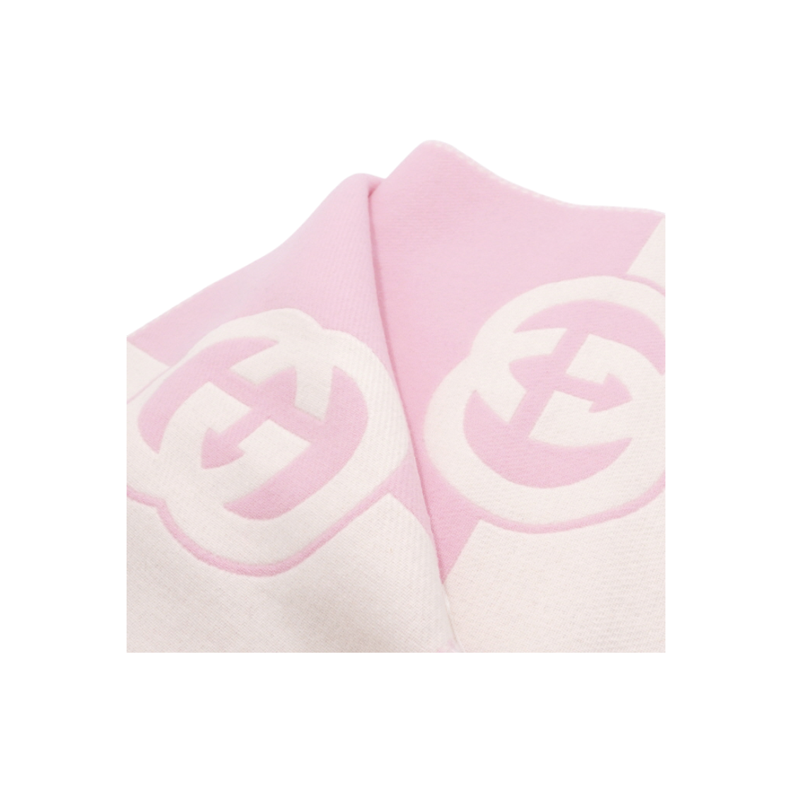 구찌 715497 핑크 인터로킹 G 울 캐시미어 여성 자이언트 스카프 머플러aa60314(Gucci Pink Interlocking G Wool Cashmere Giant Scarf) - 1