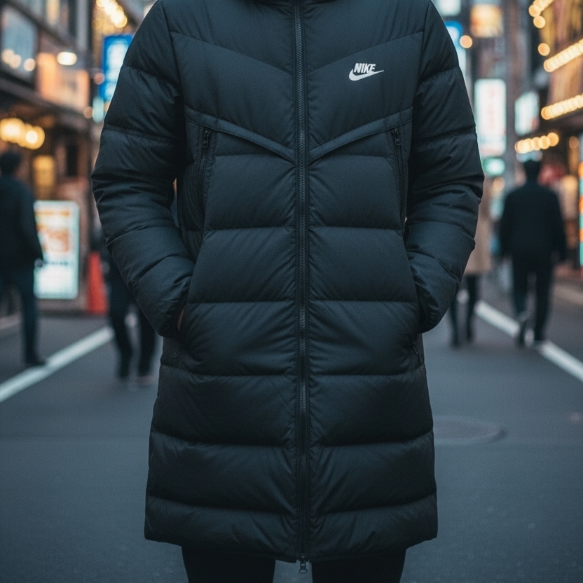 Nike Storm-Fit Windrunner PrimaLoft Hooded Parka Jacket Black 착용 스타일