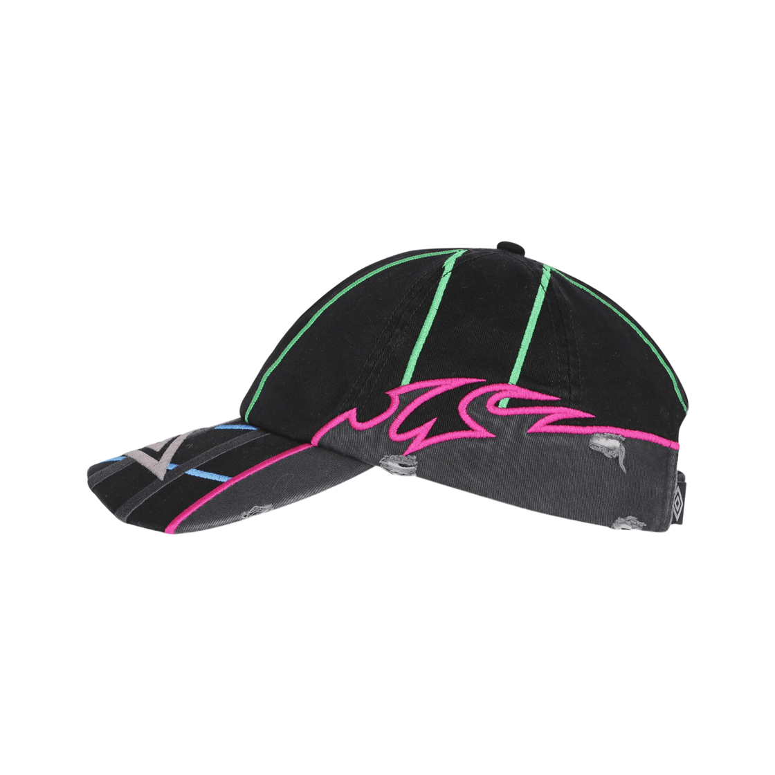 엄브로 x 슬램잼 골키퍼 캡 블랙 앤트러사이트(Umbro x Slam Jam Goalkeeper Cap Black Anthracite) - 2