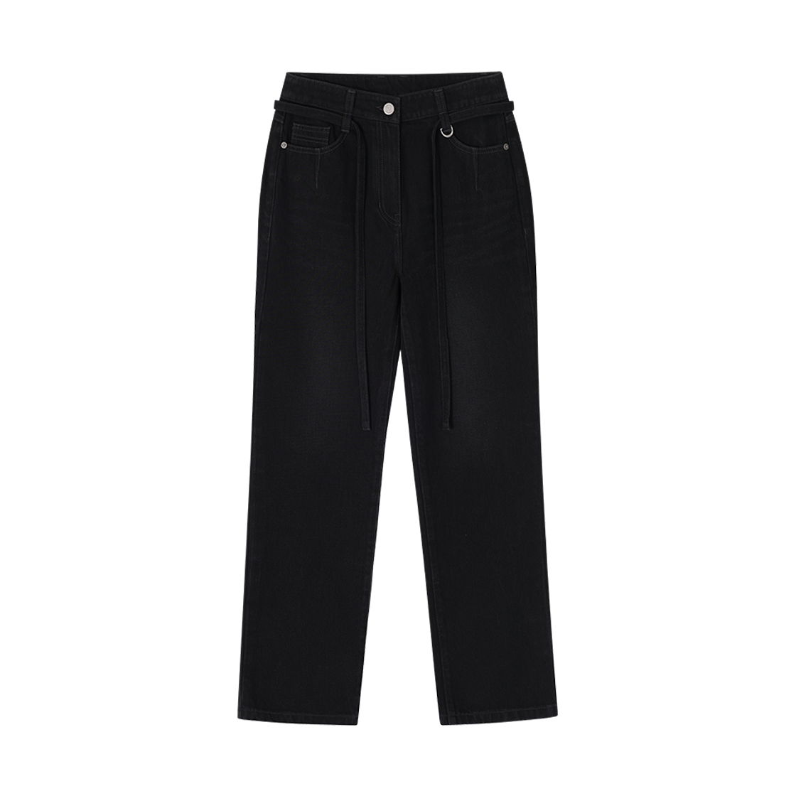 (W) 송지오 시그니처 스트레이트 데님 블랙((W) SONGZIO Signature Straight Denim Black)