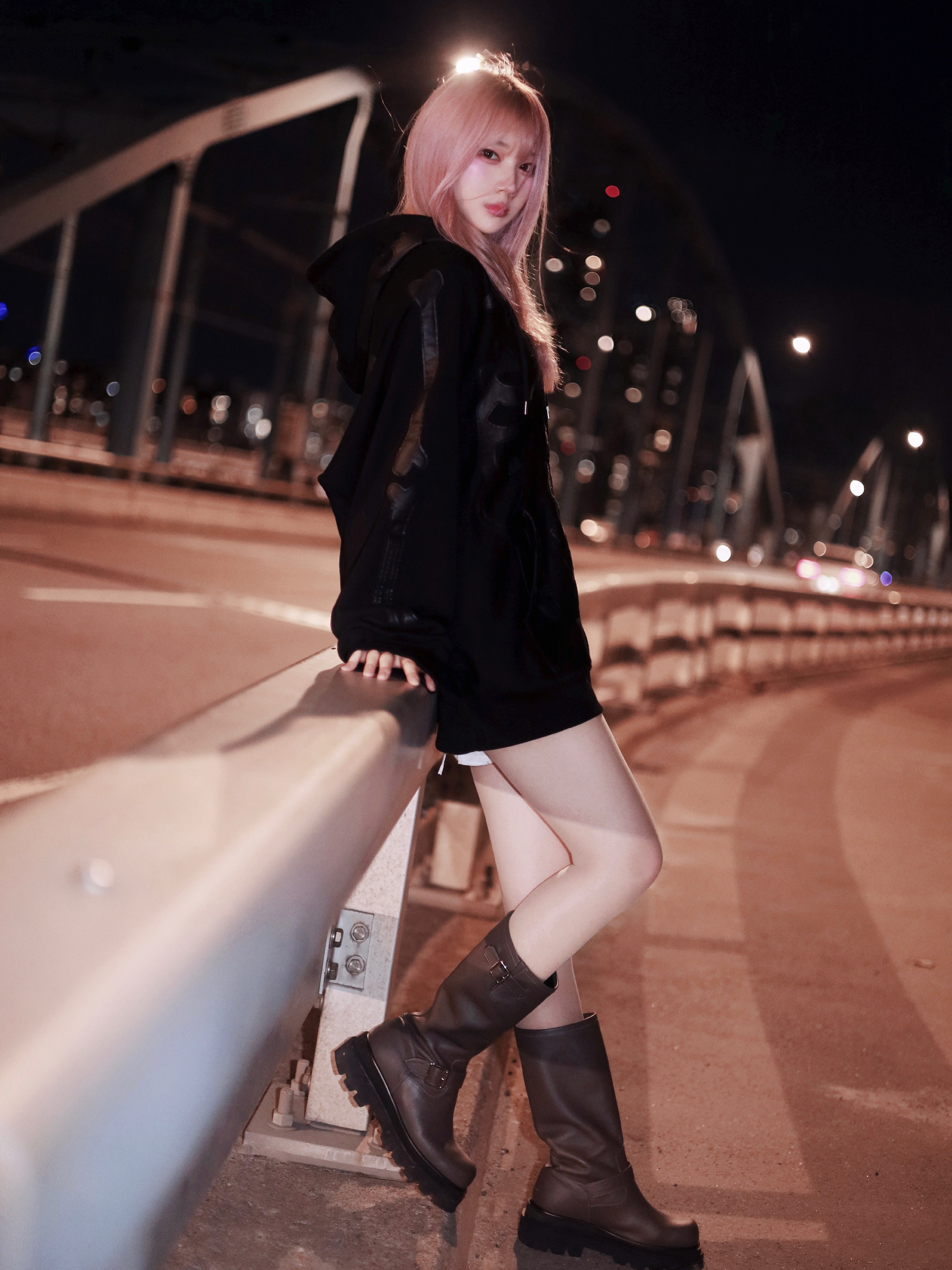 Roughneck 545 Mila Engineer Boots_Black 착용 스타일