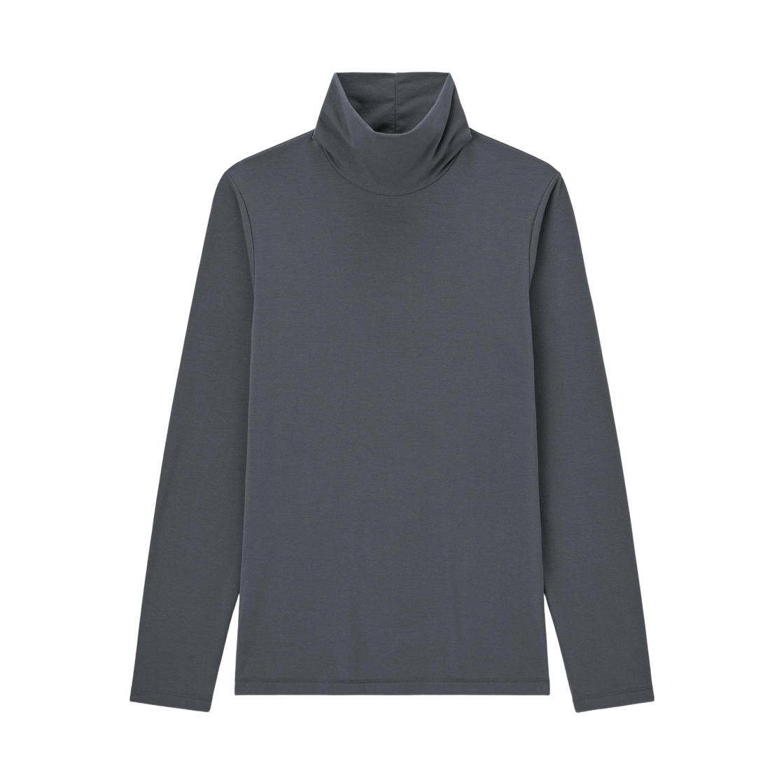 (W) GU 스타일 히트 엑스트라 터틀넥 티셔츠 그레이((W) GU Style Heat Extra Turtleneck T-Shirt Gray) - 1