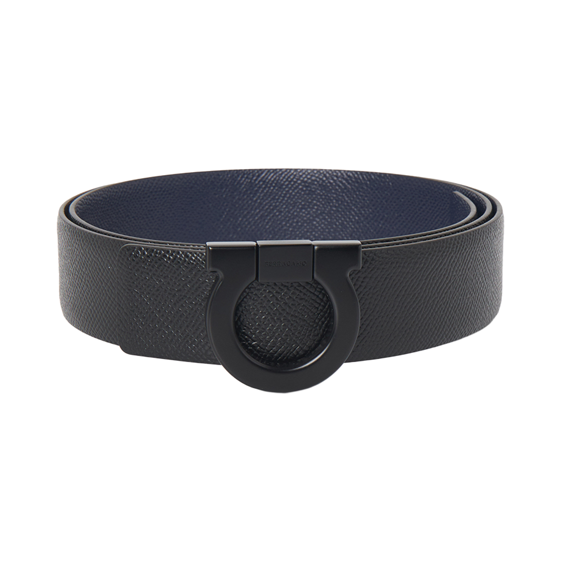 페라가모 리버시블 간치니 벨트 블랙 네이비(Ferragamo Reversible Gancini Belt Black Navy) - 1