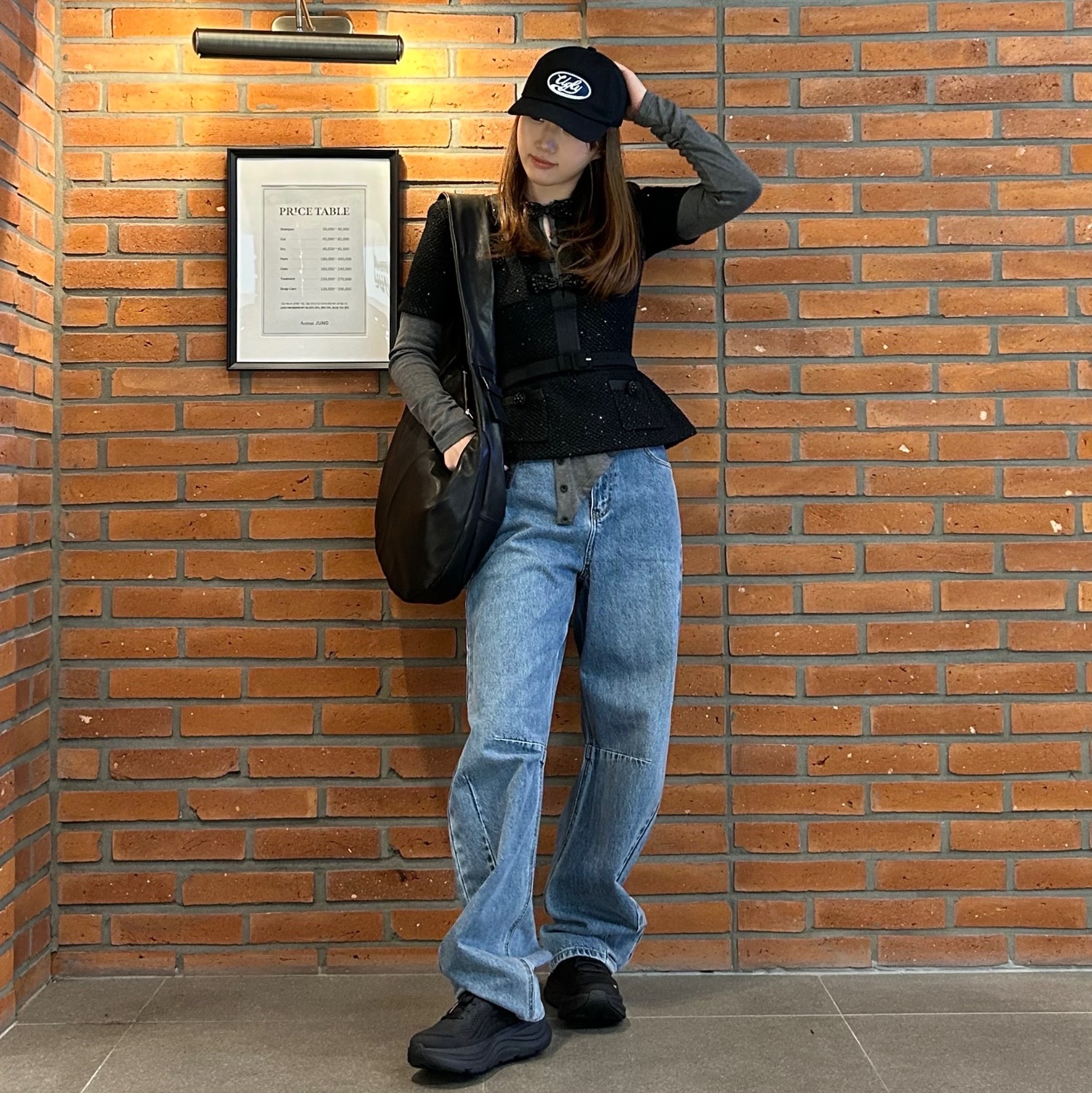 Self Portrait Women Sequin Knit Top Black - 26SS 착용 스타일 - 3