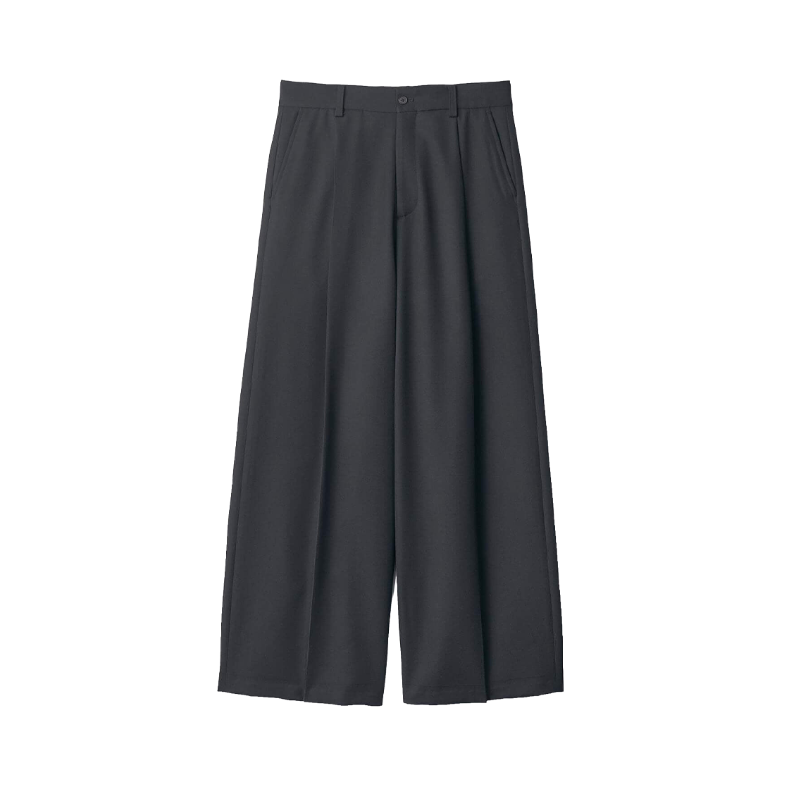 슈타인 울 커지 엑스트라 와이드 트라우저 블랙 - 26SS(ssstein Wool Kersey Extra Wide Trousers Black - 26SS)