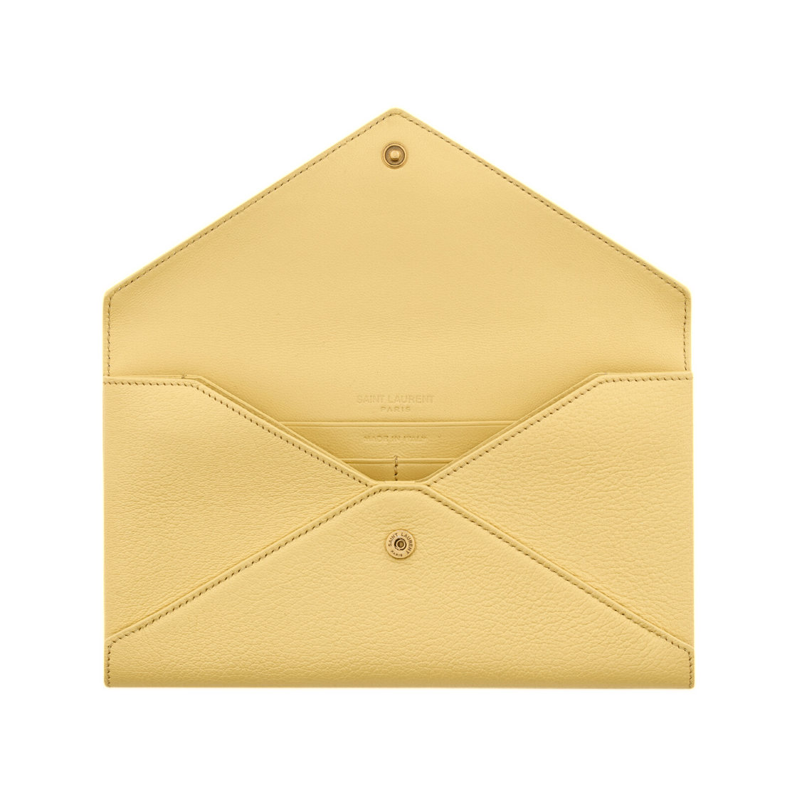 생로랑 레터 라지 월렛 레더 소프트 레몬(Saint Laurent Letter Large Wallet in Leather Soft Lemon) - 3