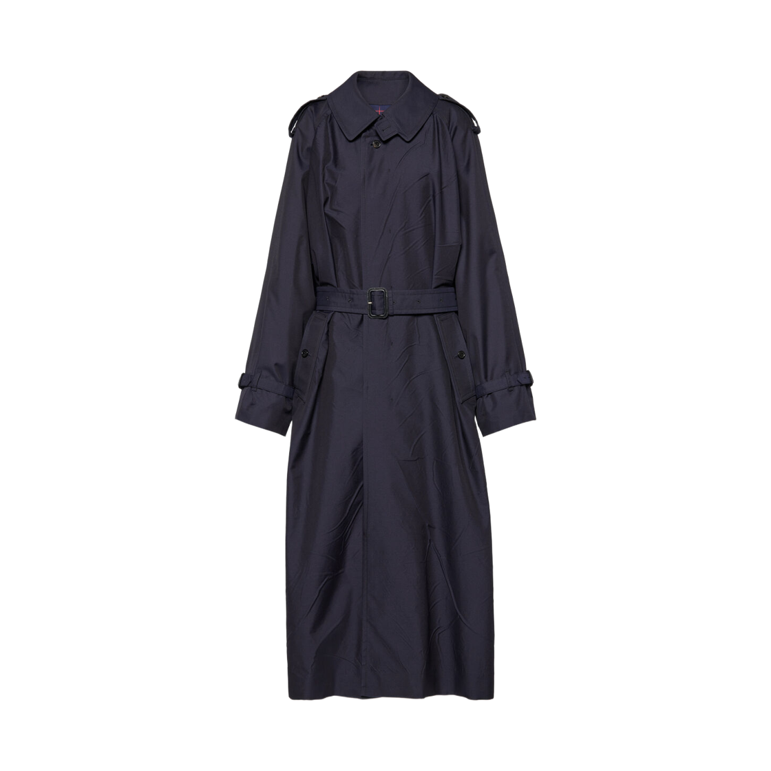 S51AH0207M35477510 (W) Maison Margiela Trench Coat Dark Blue