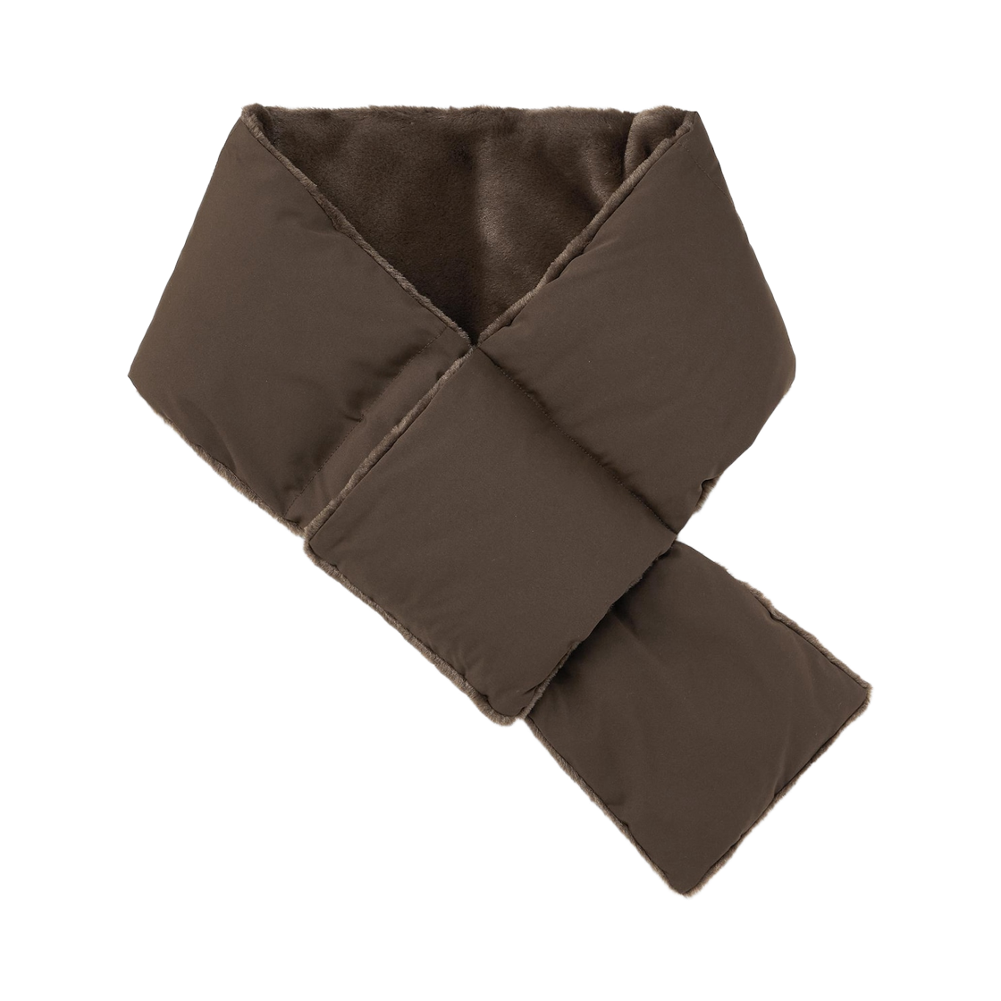 351585-38 GU Heat Padded Reversible Muffler Dark Brown