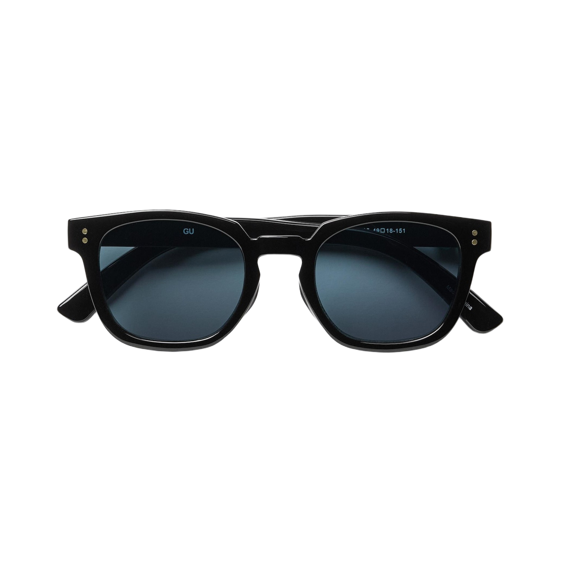 357600-09 GU UV Cut Square Wellington Sunglasses Black
