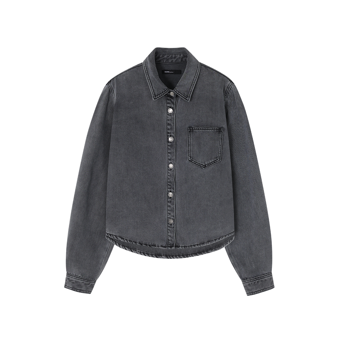 WI1SH100BK (W) SONGZIO Ssaw Singular Denim Shirt Black