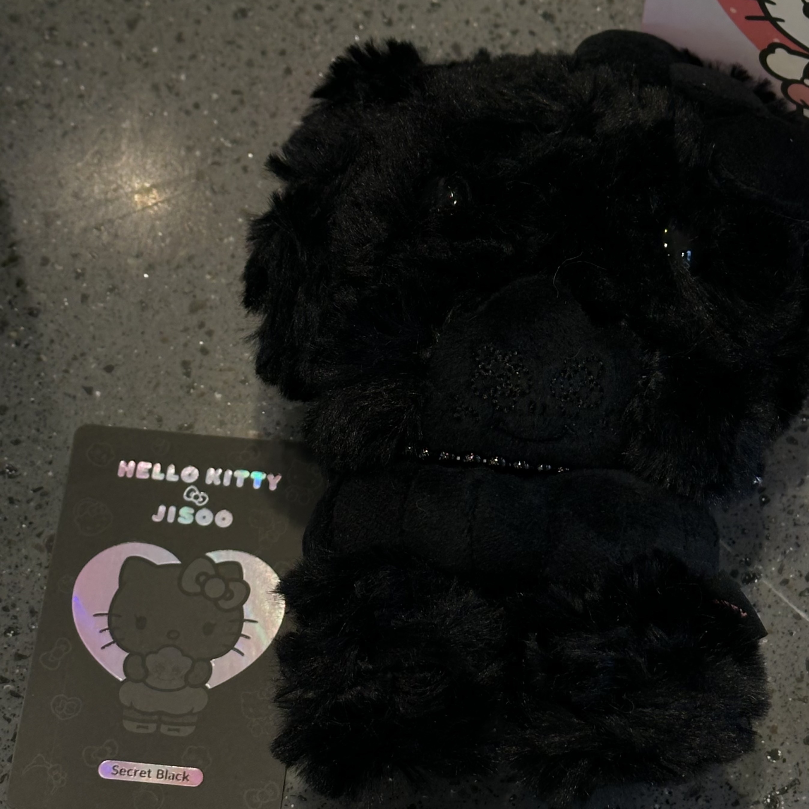 HELLO KITTY x JISOO Plush Keychain Secret Black (Opened Case) 착용 스타일