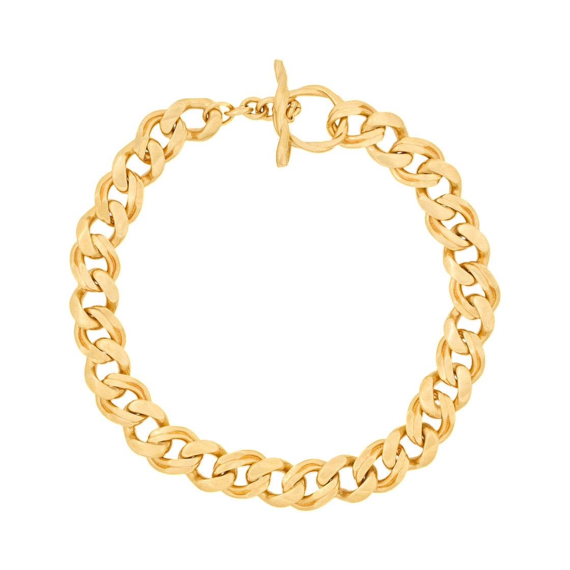생로랑 체인 초커 메탈 브래스 골드(Saint Laurent Chain Choker in Metal Brass Gold) - 1