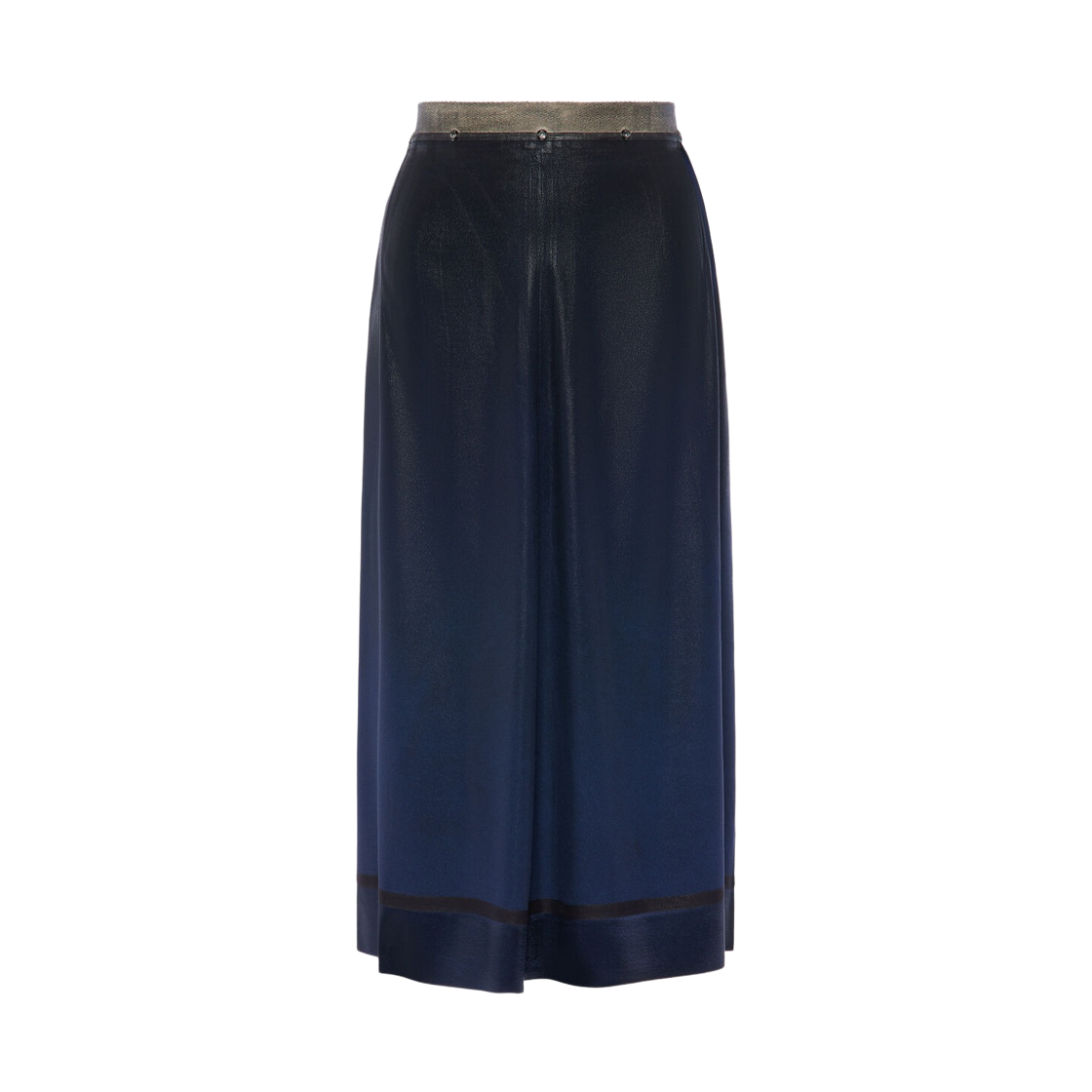 S51ME0051M35533478 (W) Maison Margiela Foiled Midi Skirt Cobalt Blue