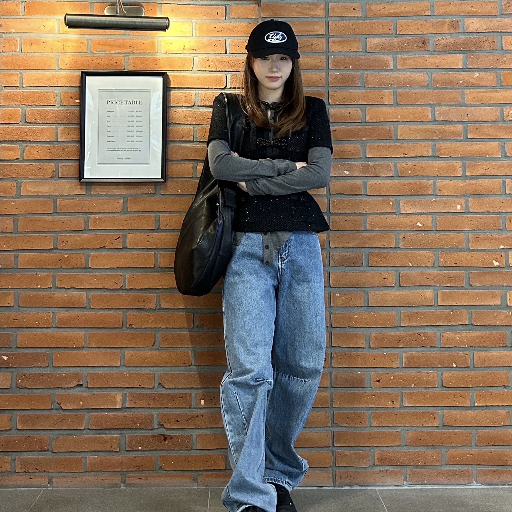 Self Portrait Women Sequin Knit Top Black - 26SS 착용 스타일 - 4