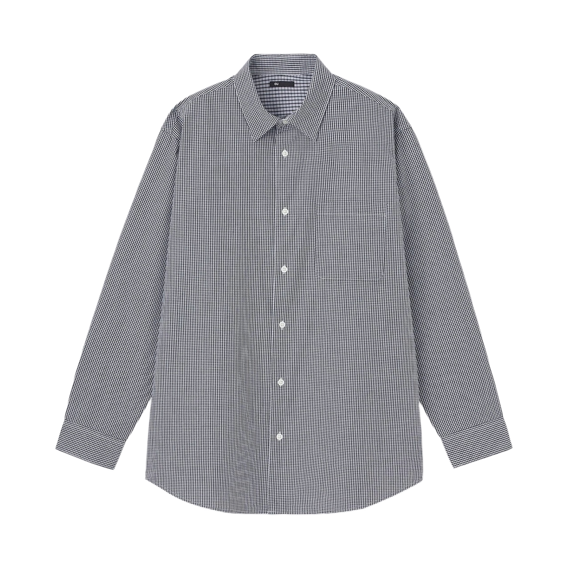 GU 이지 케어 브로드클로스 패턴 셔츠 블랙(GU Easy Care Broadcloth Patterned Shirt Black) - 1