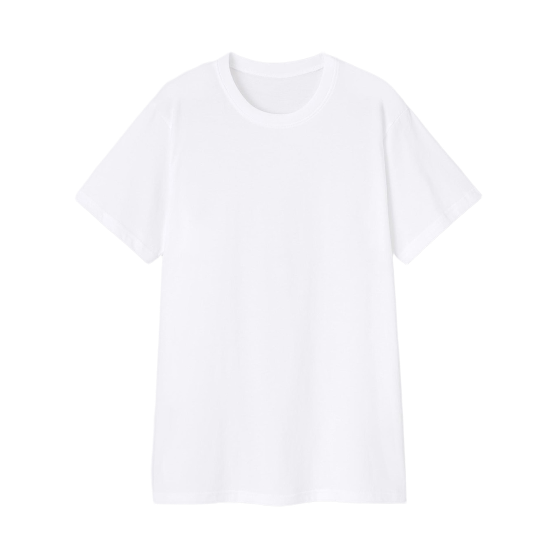356448-00 GU Cotton Color Crewneck T-Shirt White