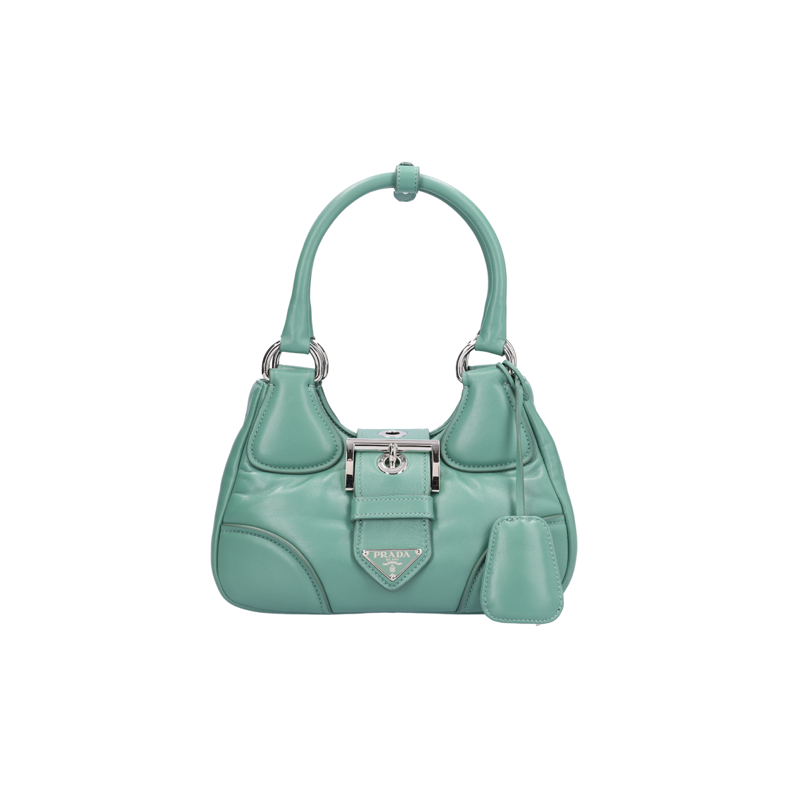 프라다 1BA381 문 패딩 나파 레더 숄더백 망고 그린(Prada 1BA381 Moon Padded Nappa Leather Shoulder Bag in Mango Green)