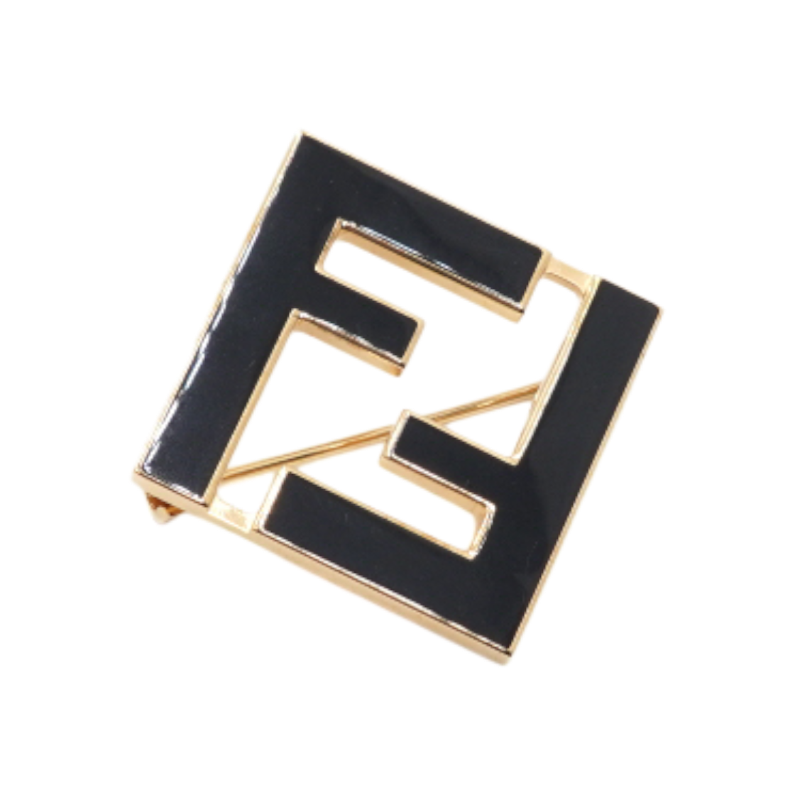 ITUEH83J46QM Fendi Black FF Logo Forever Women's Brooch